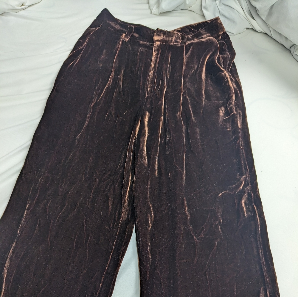Reformation brown velvet pants
